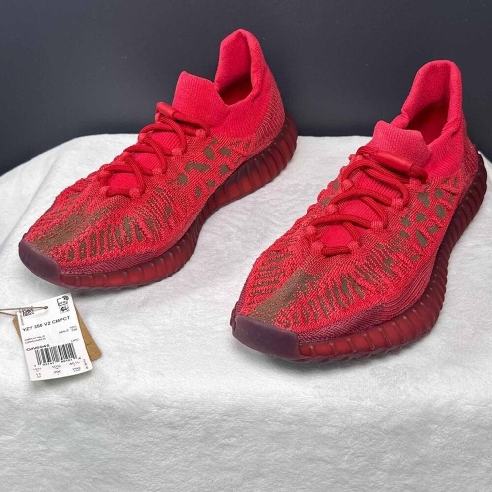 Yeezy Boost 350 V2 CMPCT ‘Slate Red’ | GW6945 | 11M | OG All - Picture 3 of 10